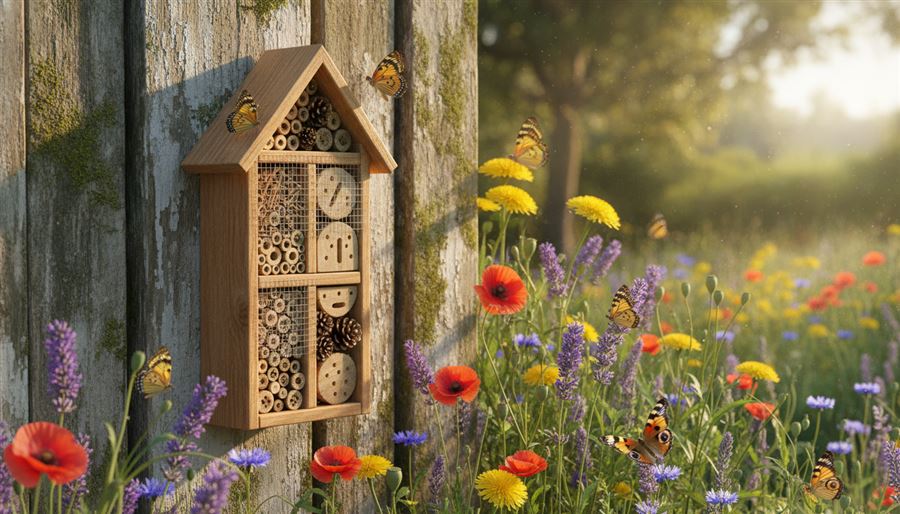Navaris Insektenhotel Naturholz