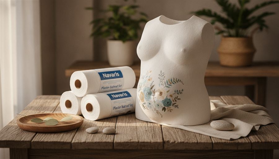 Navaris Gipsbinden Set Babybauch Abdruck
