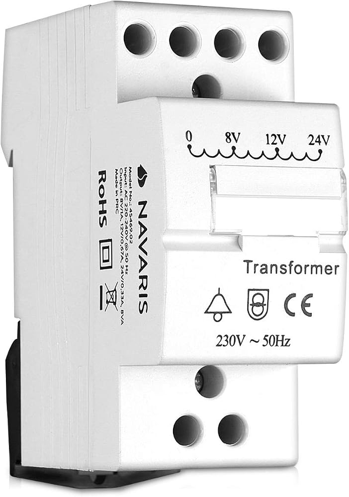 Klingeltrafo 8V / 12V / 24V – für Hutschiene, max. 8VA