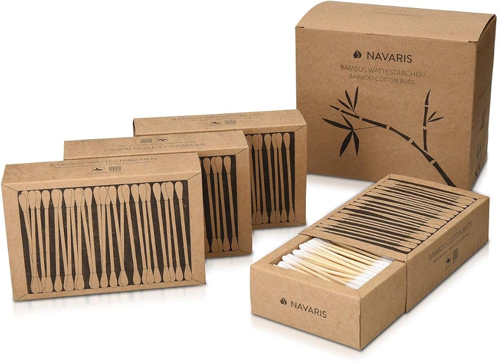 800 Öko-Wattestäbchen aus Bambus – vegan und biologisch abbaubar
